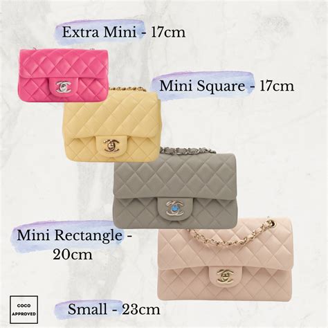 chanel mini chevron size|Chanel Classic Bag Size Comparison .